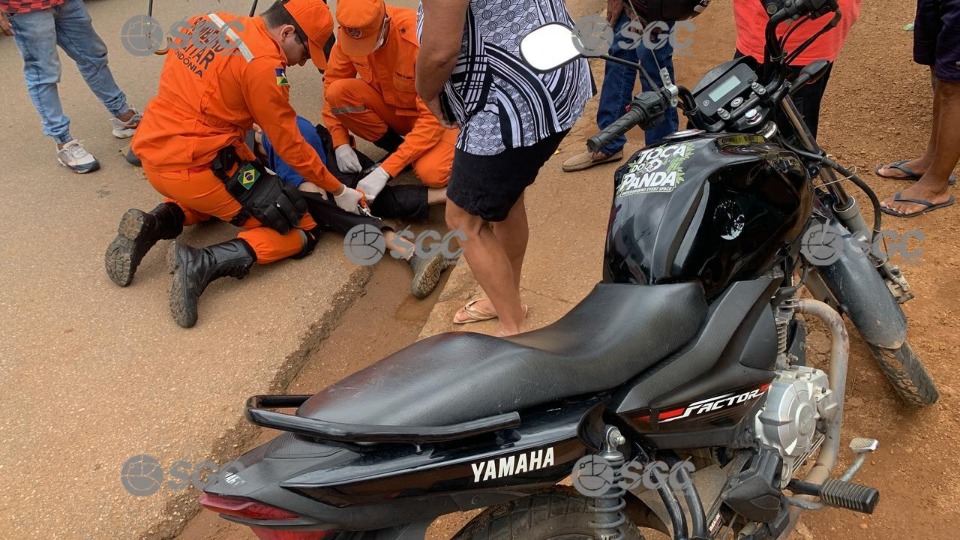  Motociclista avança preferencial e causa acidente na zona sul de Porto Velho